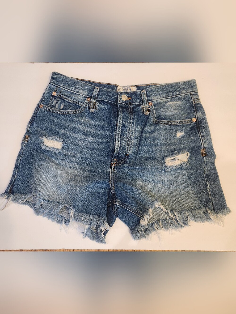 We The Free Loving Good Vibrations Cutoff Denim Shorts